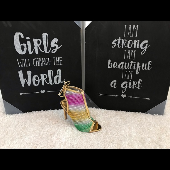 Multi-color Sparkle Heels - Picture 3 of 3